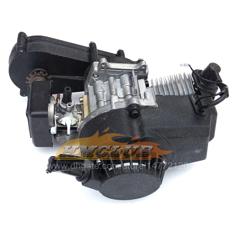 49cc 2-Stroke Pocket Bike Engine Motorcycle Engine Motor Air Filter Pullstart Quad Pocket Bike Cross Bike ATV MFD04