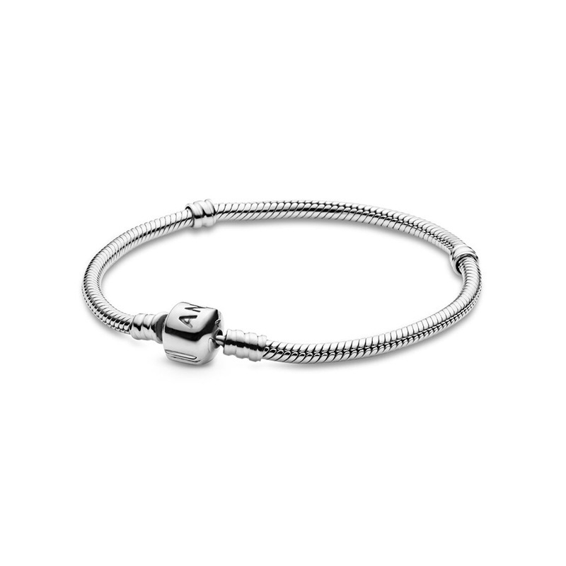 Venta al por mayor de pulseras de plata de ley 925, cadena de 3mm compatible con brazalete con cuentas P, regalo de joyería DIY para hombres y mujeres 2939834