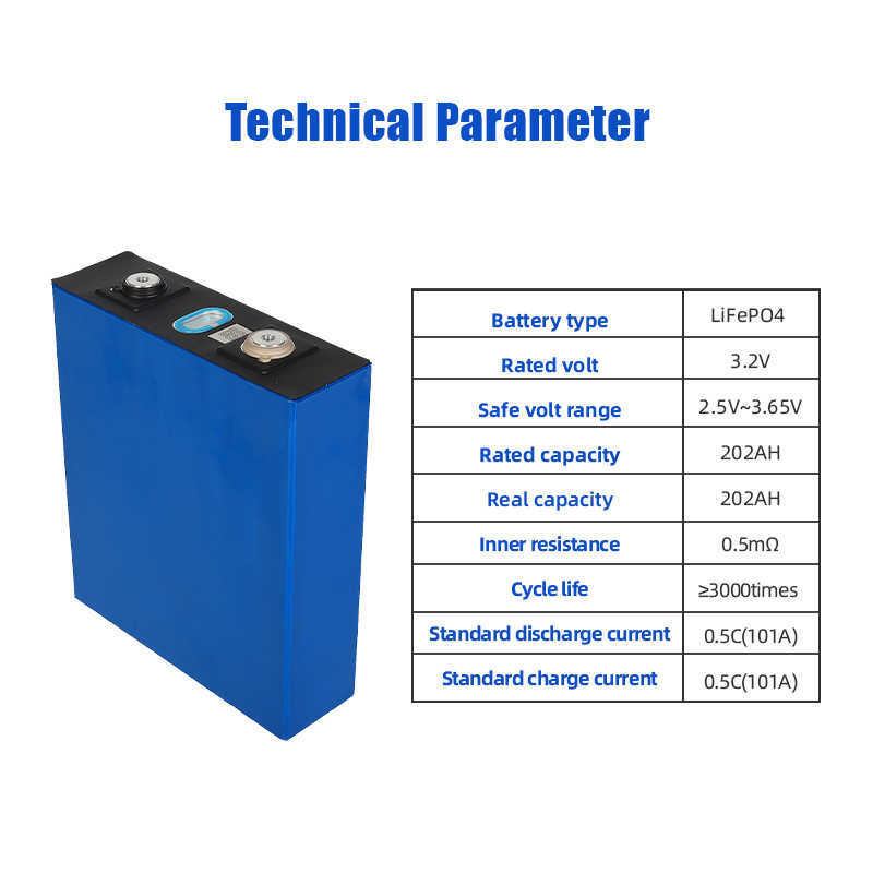 LIFEPO4 200AH 202AH Batteri 12V LFP Litium 3.2V Prismatisk fosfat Lipo Pack för RV Golf Cart Solar Energy Storage Lishen LS