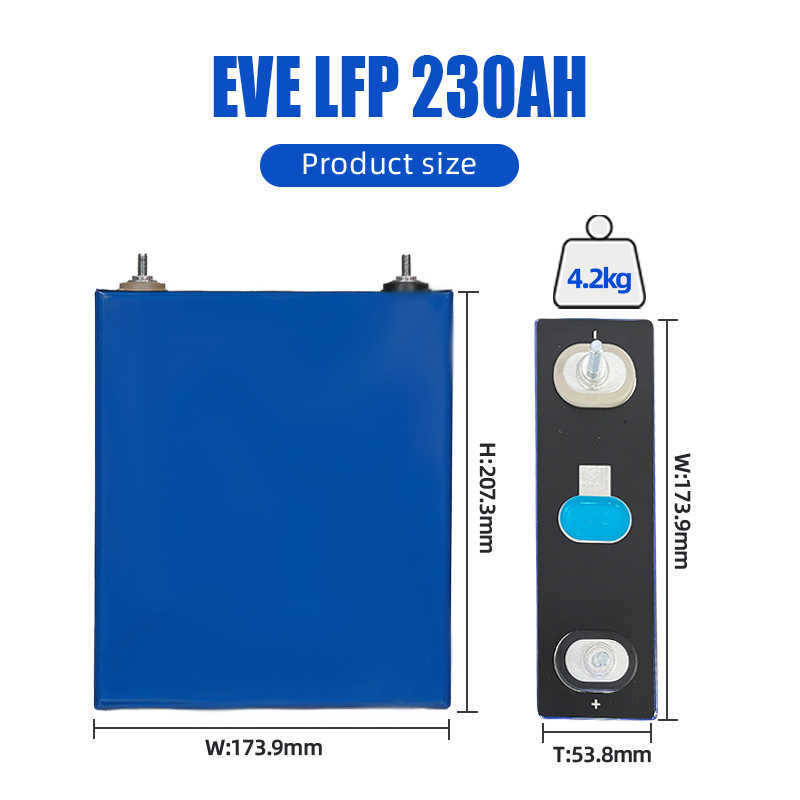 Brandneue 230AH wiederaufladbare Batteriezelle LiFePO4 3,2V 100% volle Kapazität Deep Cycle Power Bank für Solar ESS 48V 24V 12V