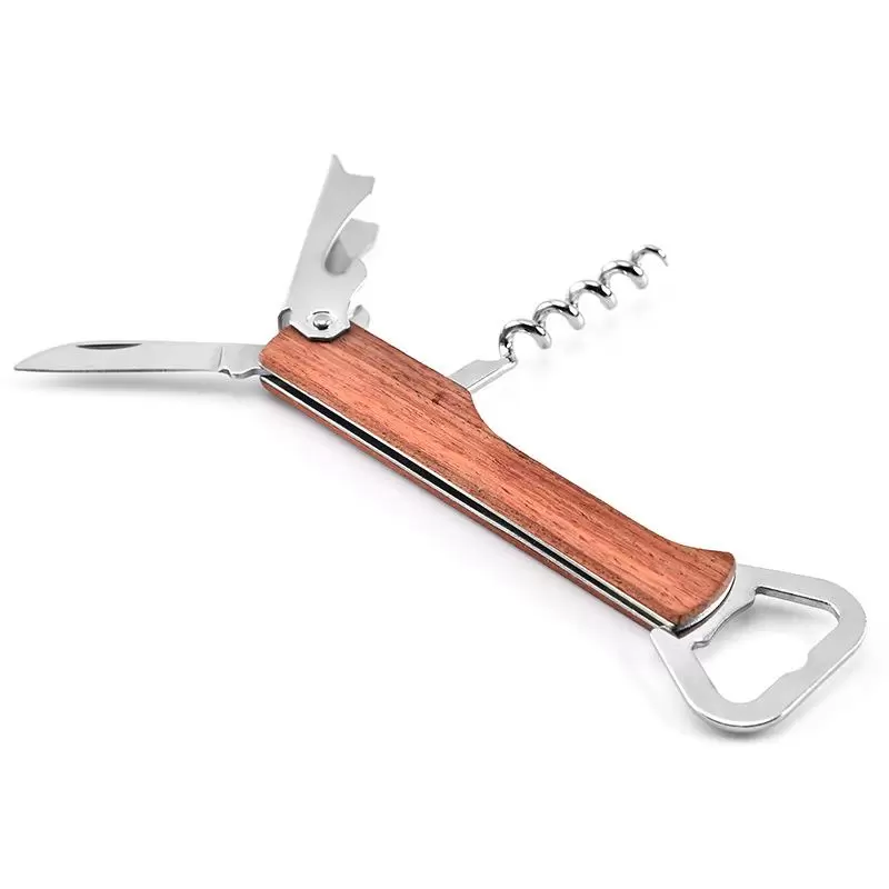 Sorkscrew Wine abridor de saca -rolhas com al￧a de madeira gar￧onete Wine Bottle Opener Bar Tools 4 Styles