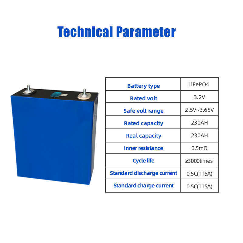 BatteryQueen 230AH CELLES CELEPO4 3,2 V Bank zasilania głębokiego cyklu dla słonecznego ESS 48V 24V 12V 3KW 5KW 10kW EU