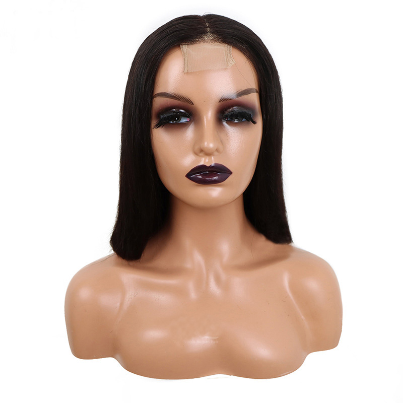 2X6 Lace Bob Wig Peruvian Virgin Human Hair Silky Straight 10-18inch Yirubeauty Natural Color 150% 180% 210% Density