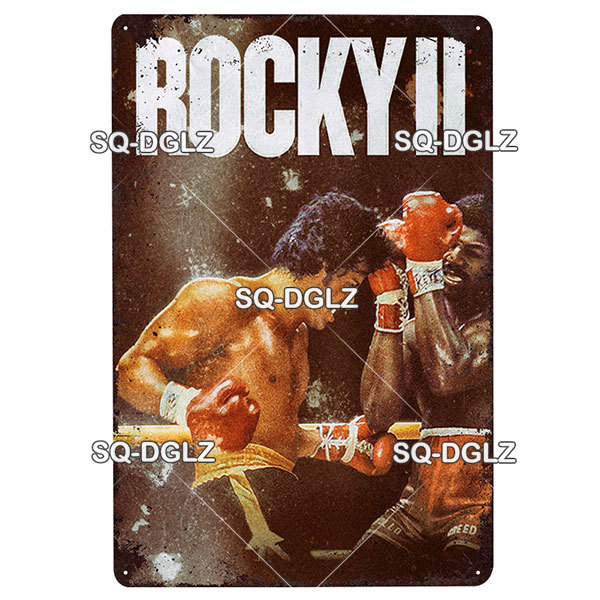 Boxing Metal Tin Sign Vintage Sport Poster Metal Painting Club Metal Plaque Plate Health Wall Decor Tin Signs Rocky Poster Boxing star Paintings Firm size 30X20CM w01