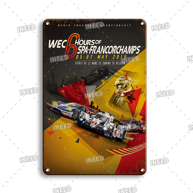 Vintage Racing Speed ​​Art Malarstwo plakat plakat metalowy znak dekoracji domowej tabliczki retro wyścigowe naklejki na jaskinię w jaskini dekoracje cyny Rozmiar 30x20 cm W02