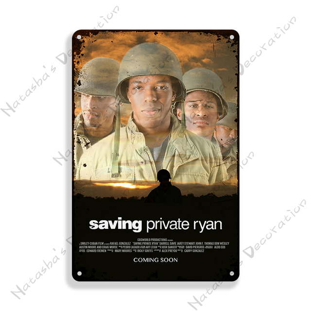 1998 War Movie Art Painting Metal Affiche Vintage Metal Tin Sign Retro Metal Signs Home Bar Mur Mur Signes Mur Plaque personnalisé Decoration Taille 30x20cm W02