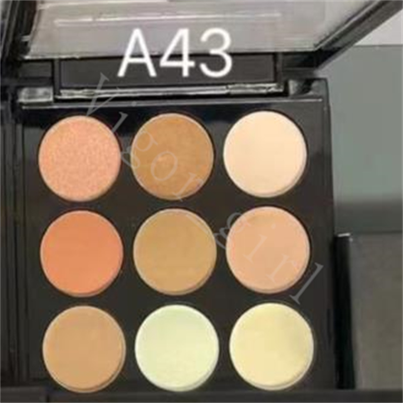 Nova chegada marca M 9 cores paleta de sombras para cosméticos de beleza para olhos de meninas 0,8 g 0,02 oz Estoque de maquiagem profissional de cetim fosco agradável