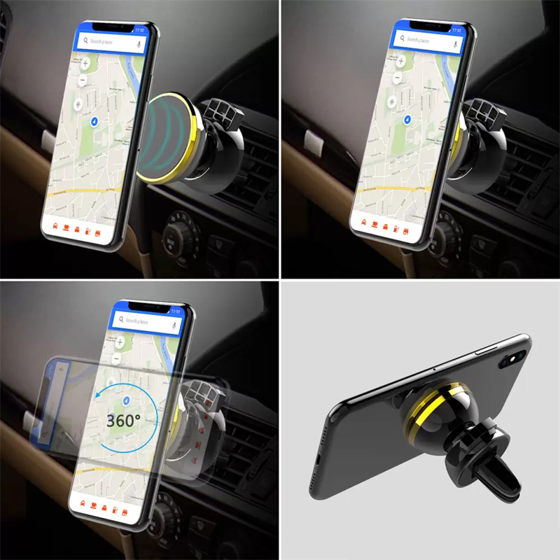 Newest Strong Magnetic Car Air Vent Mount 360 Degree Rotation Universal Phone Holder With Package For Mobile Phone DHL FEDEX