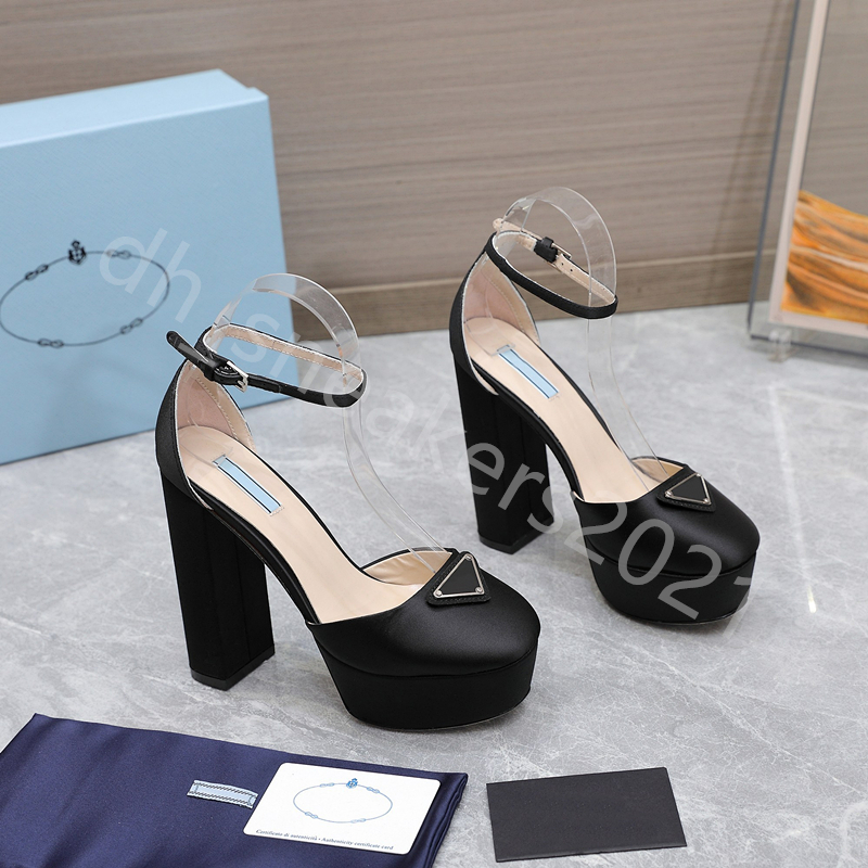 Top Luxury Dress Shoes 12.5cm High-heeled Leather Pumps black white pink slingback Wedding Sandal Fashion women Designer heels party Sandals With Box size 35-41