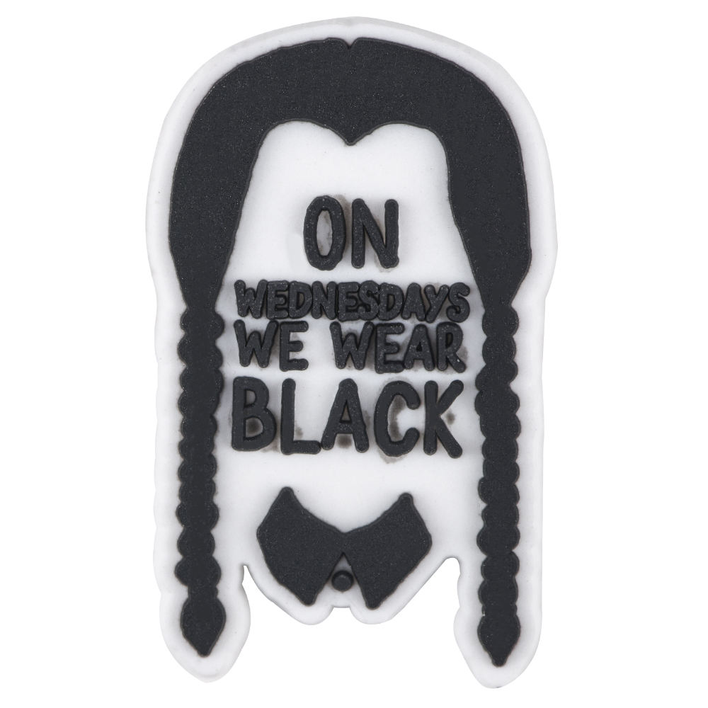 Vente en gros mercredi Addams Family Shoe Charms pour Croc pour les enfants unisexes Teen Adulty Party Gifts Idéal