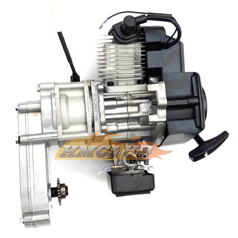 49CC 2 Stroke Motor Engine with T8F 14t Gear Box Easy to Start Pocket Bike Mini Dirt Bike Engine DIY Engine MFD01
