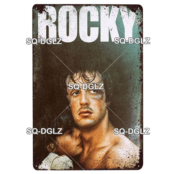 Boxing Metal Tin Sign Vintage Sport Poster Metal Painting Club Metal Plaque Plate Health Wall Decor Tin Signs Rocky Poster Boxing star Paintings Firm size 30X20CM w01