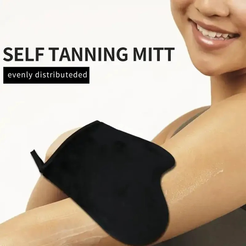 Reusable Scrubbers Self Tanning Mitt Applicator Elastic Wrist Sunless Tanner Mitts Glove Cream Lotion Mousse Body Cleaning Exfoliating Tan Removal Gloves