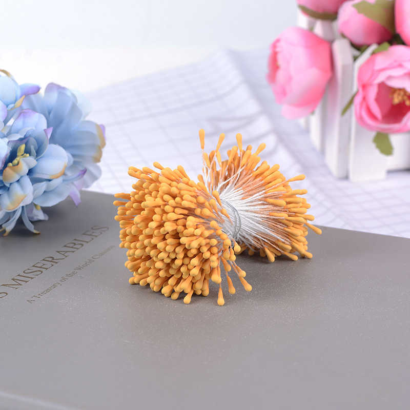 Dekoracyjne kwiaty wieńce Pistils for Artificial Flowers Podwójne głowy DIY Flower Stamen Pistil for Igle robak