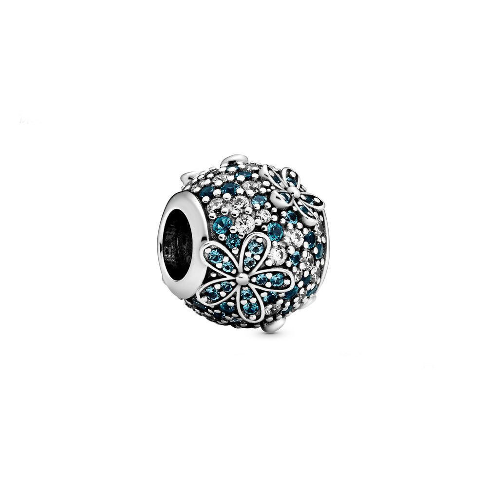 Echte 925 Sterling Silber Lila Rosa Gänseblümchen Perlen Fit Original Charms Pandora Armband Bead Schmuck Machen Kostenloser Versand