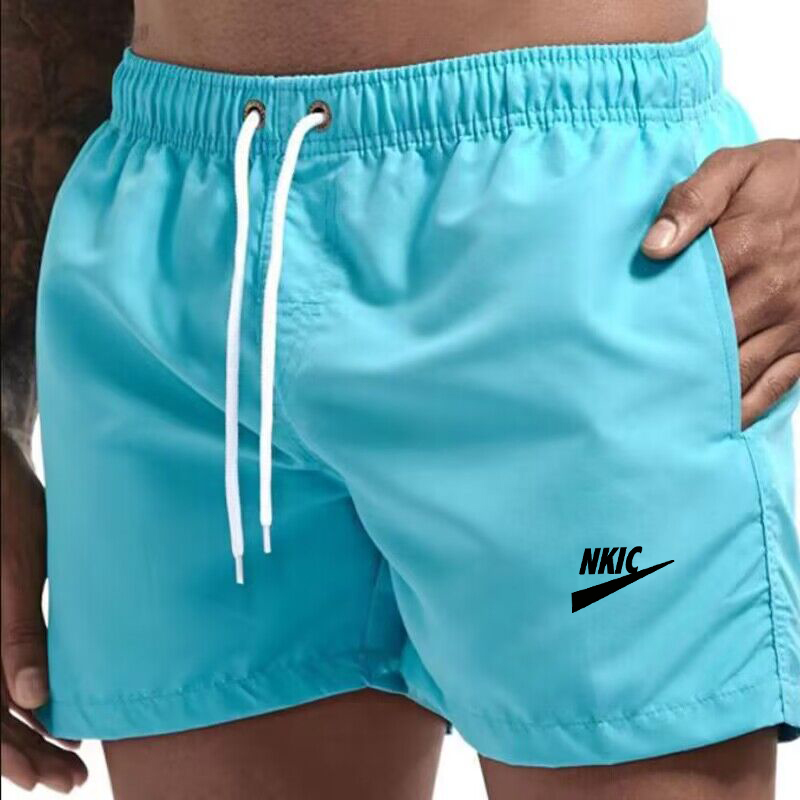 Herren schnelle trocken atmungsaktive Shorts Neue Feste Farben laufende Sporthosen Sommer -Mode -Shorts Brand Logo Druck