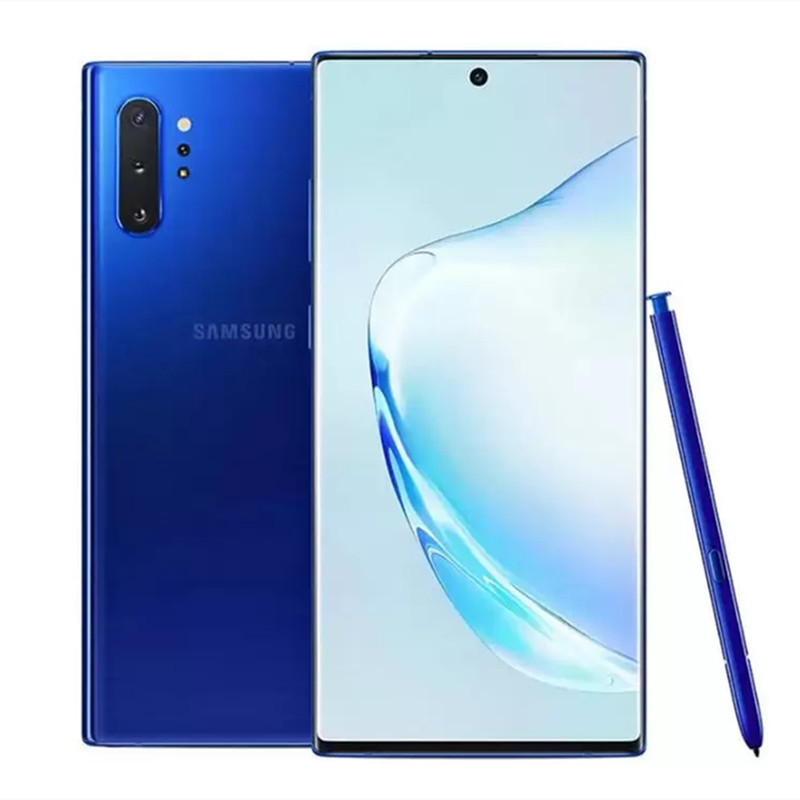 리퍼브 오리지널 Samsung Galaxy Note10 Plus N975U 휴대 전화 옥타 코어 12GB/256GB ROM 6.8 인치 4G LTE 동적 AMOLED