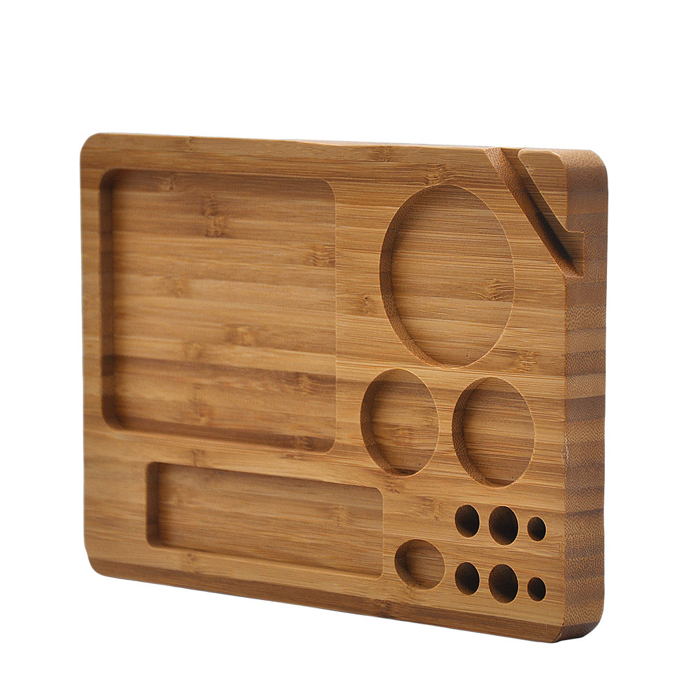 Smoking Pipes Handmade multi-hole original solid wood cigarette roller operating table Cigarette rolling tray Pure solid wood cigarette rolling tray