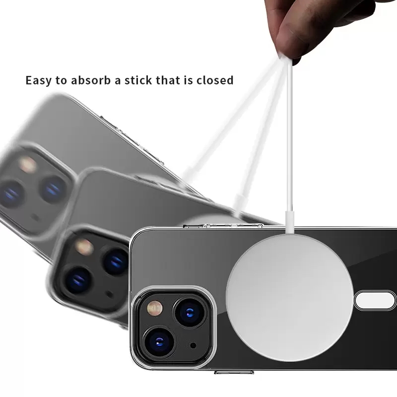 Magsafe przezroczysty przezroczysty akrylowy magnetyczny szok szokowy dla iPhone'a 14 13 12 11 Pro Max Mini XR XS x SE 8 7 Plus Samsung S23 S23Plus S23Ultra z pakietem detalicznym