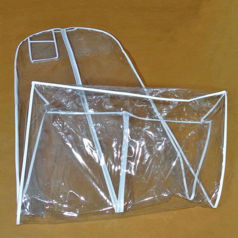 Bolsa transparente de pó de pó para vestido de noiva baile de festas de festas de noite 180*70 cm Acessório de casamento Tampa de pó de armazenamento de deslocamento de viagem