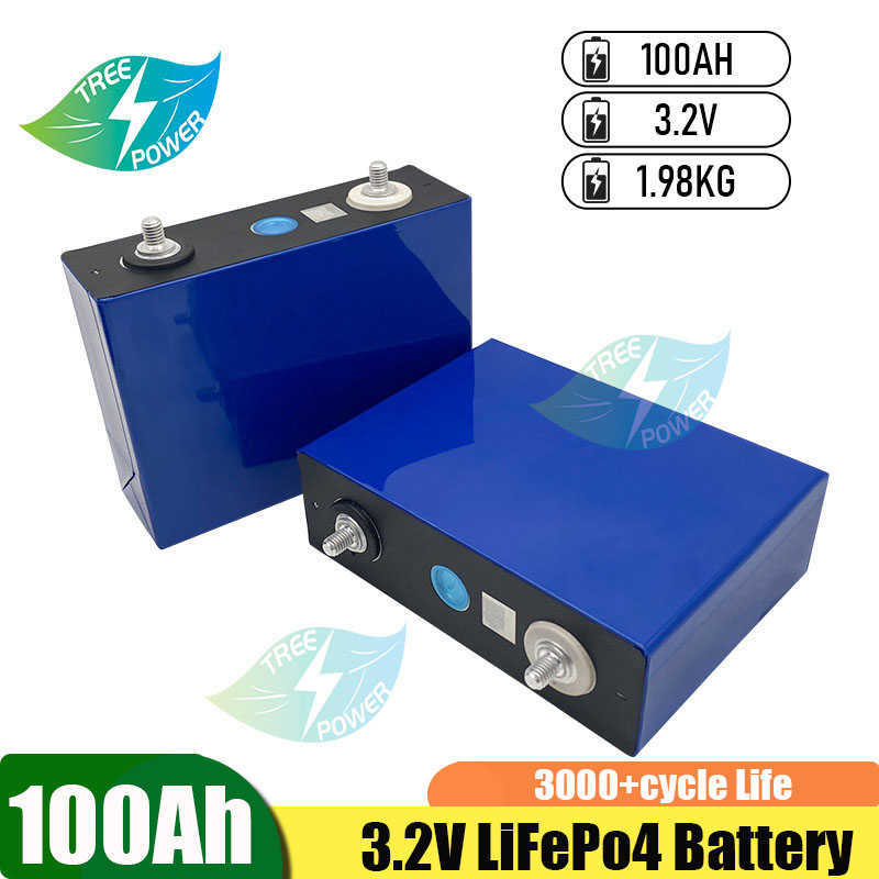 8 Stück 3,2 V 100 Ah LiFePO4 Phosphat Power Batterie für Elektrofahrzeug 12 V Solar wiederaufladbar