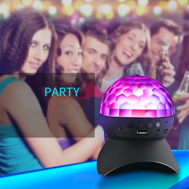 LED -effekter trådlöst Bluetooth -högtalare scenljus LED DISCO BALL LIGHTS USB RECHARGEABLE Music Projector Night Lights For KTV Party Wedding