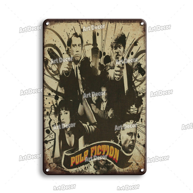 Clássico Filme arte pintura Metal Poster Plaque Tin Sign Vintage Cinema Man Cave Wall Decor Placas Retro Sala de estar Decoração personalizada Acessórios tamanho 30X20CM w02