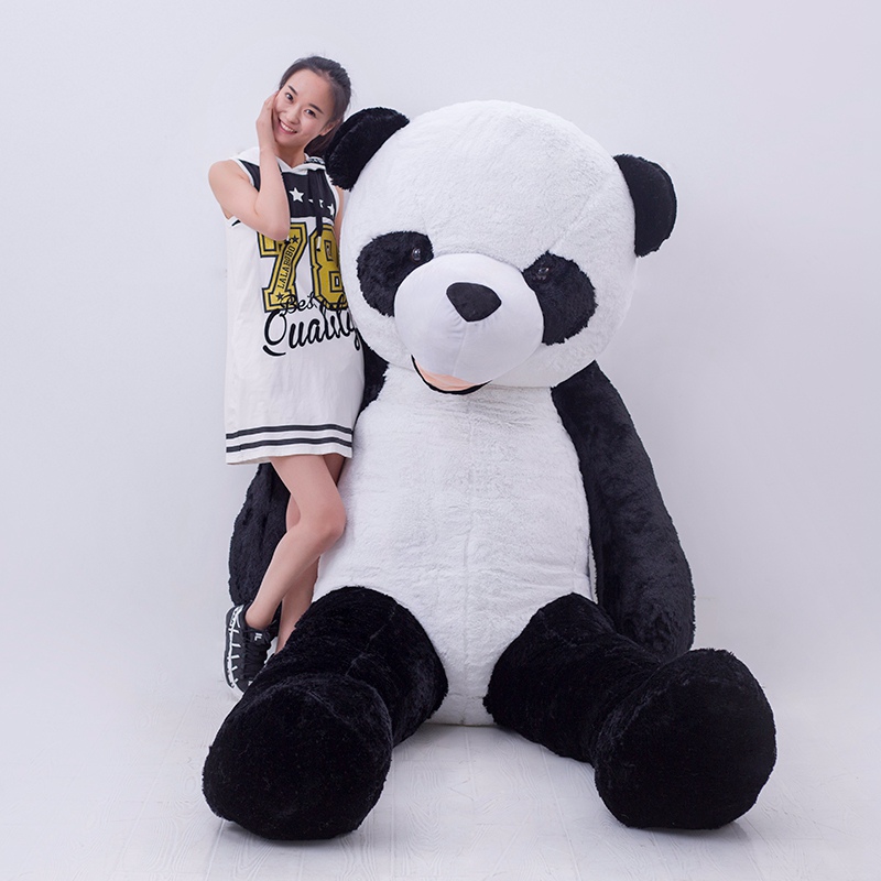 118inch Giant Panda Big Teddy Bear Skin Cover Ongevochte pluche speelgoed Gevulde dieren Panda Bear Skin speelgoed Kinderen Girls Love Gift Dy10151