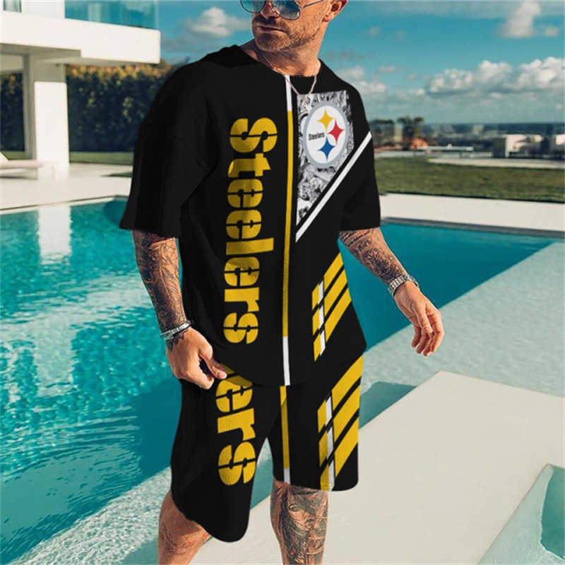 Heren Trainingspakken Zomer Nieuwe Mode Stuk Sets Trainingspak Mannen Oversized Losse Kleding Sport Stijl D Bedrukte t-shirts Mannen Pak T-shirt Shorts L230220