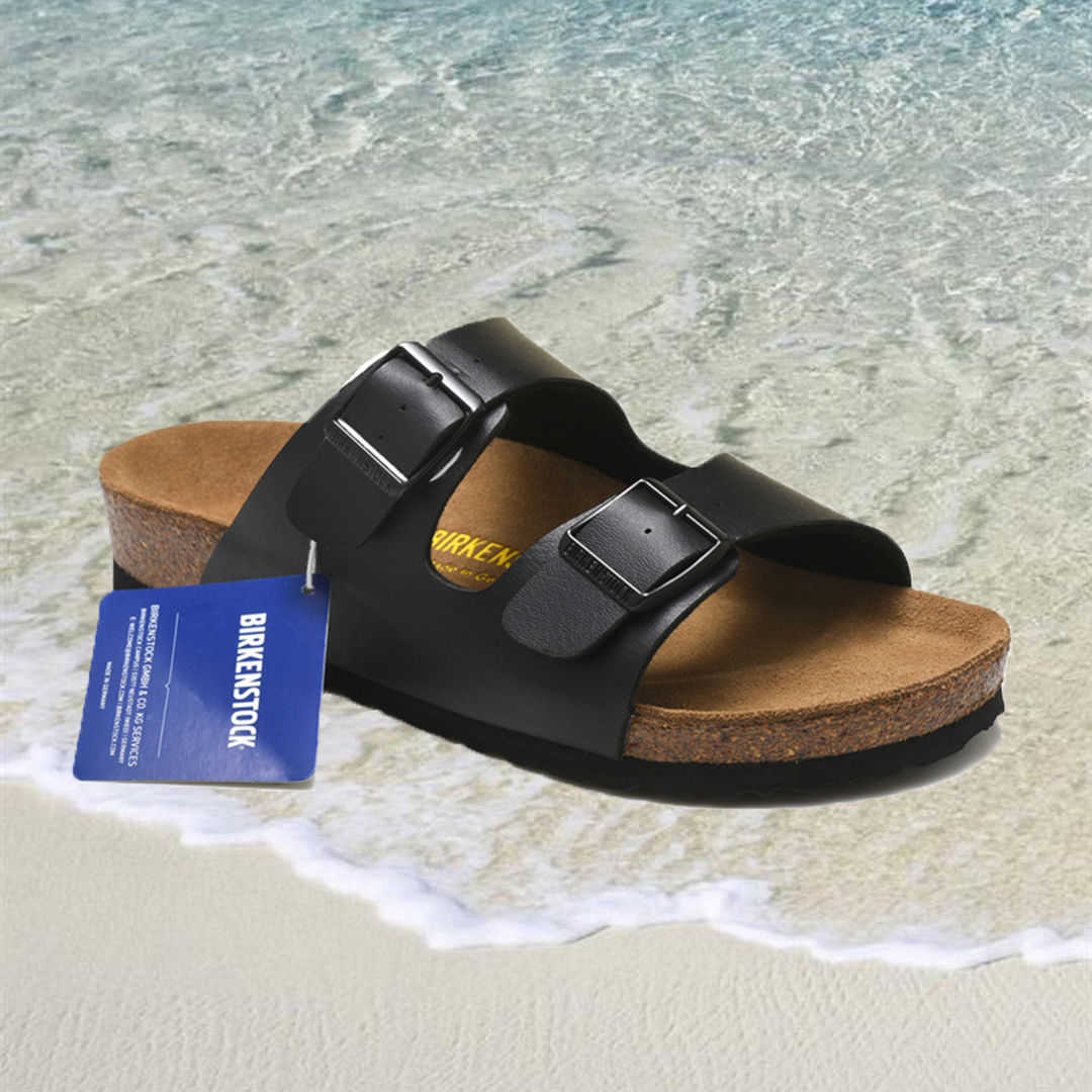 Designer de chinelos alemães BirkinStocks Bracken Arizona Alemanha Summer Leisure Cork Men e feminina Slippers de praia DCE9