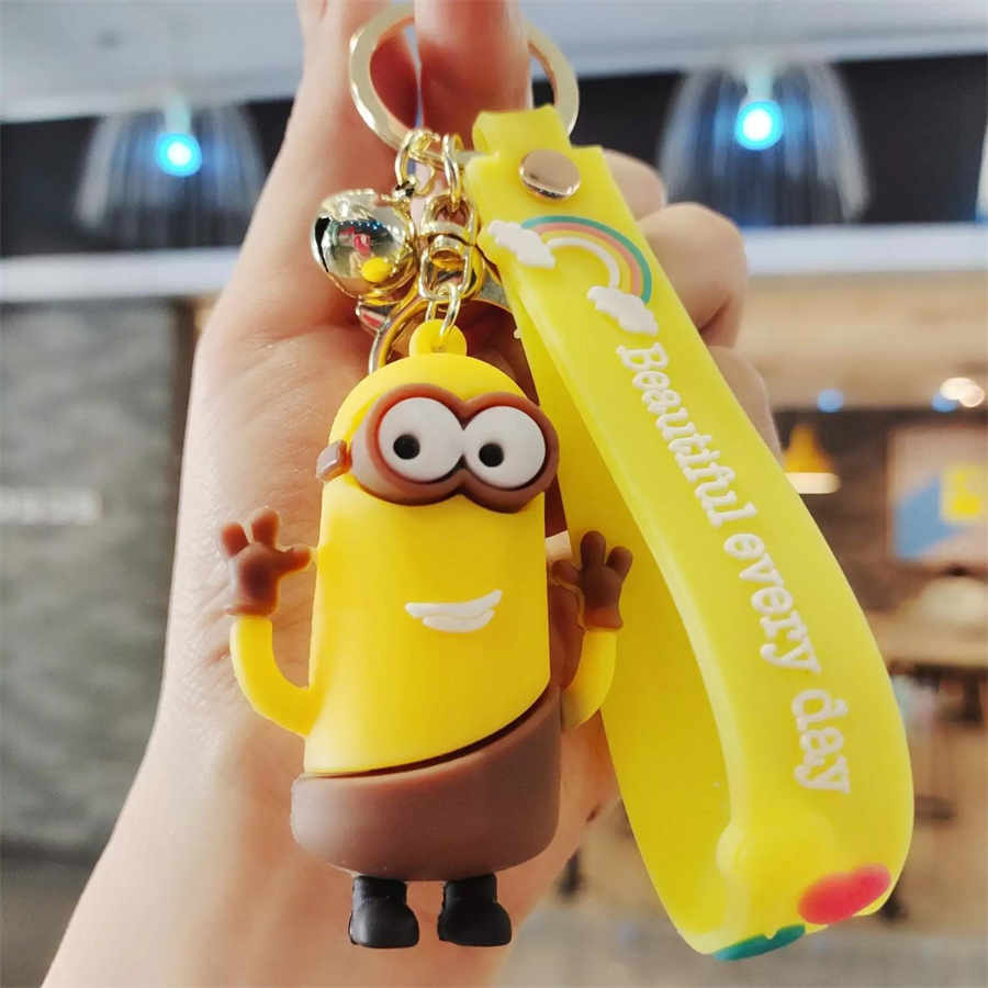 Tecknad prydnad Söt fingerleksak Modetrend Minions Skolväska Hänge Docka Nyckelring Trendig lekväska Hänge Bilnyckelring