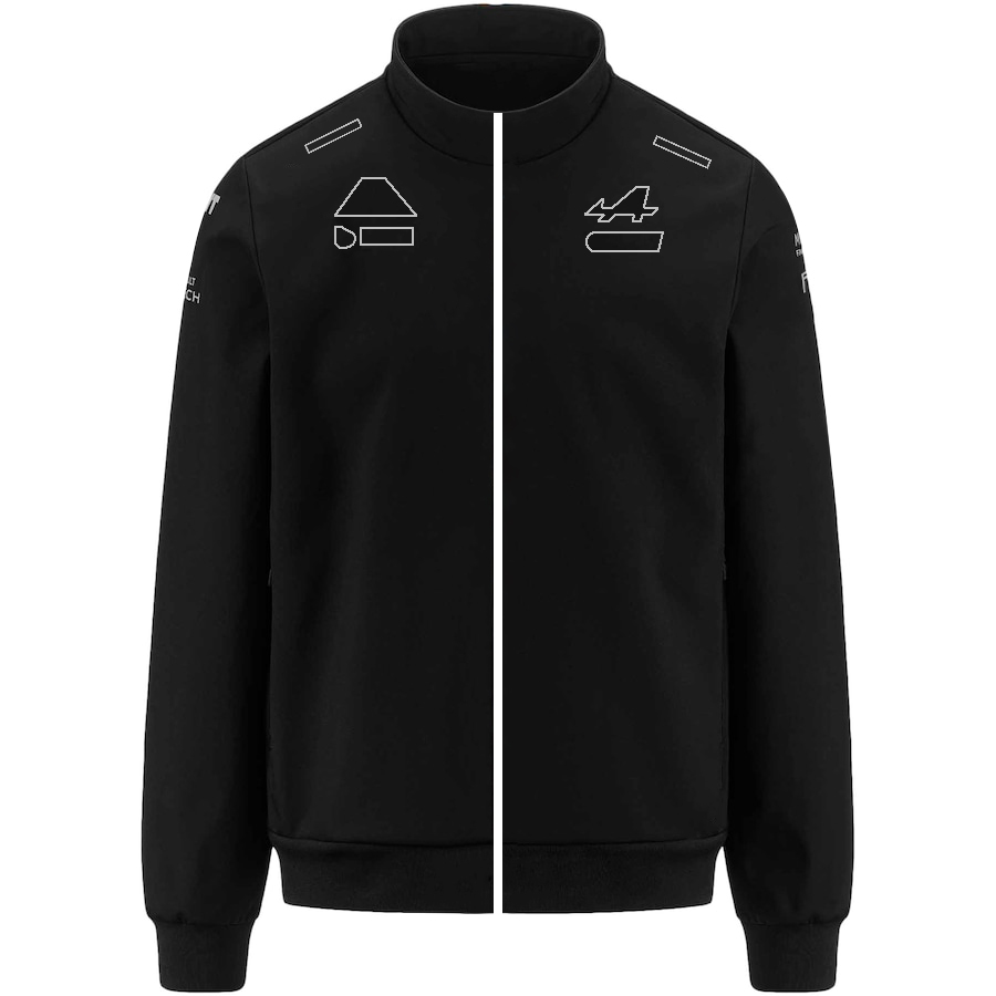 Giacca da corsa pilota di F1 2023 Giacca da corsa con zip squadra di Formula 1 Giacca con cappuccio calda antivento da uomo primavera autunno moda