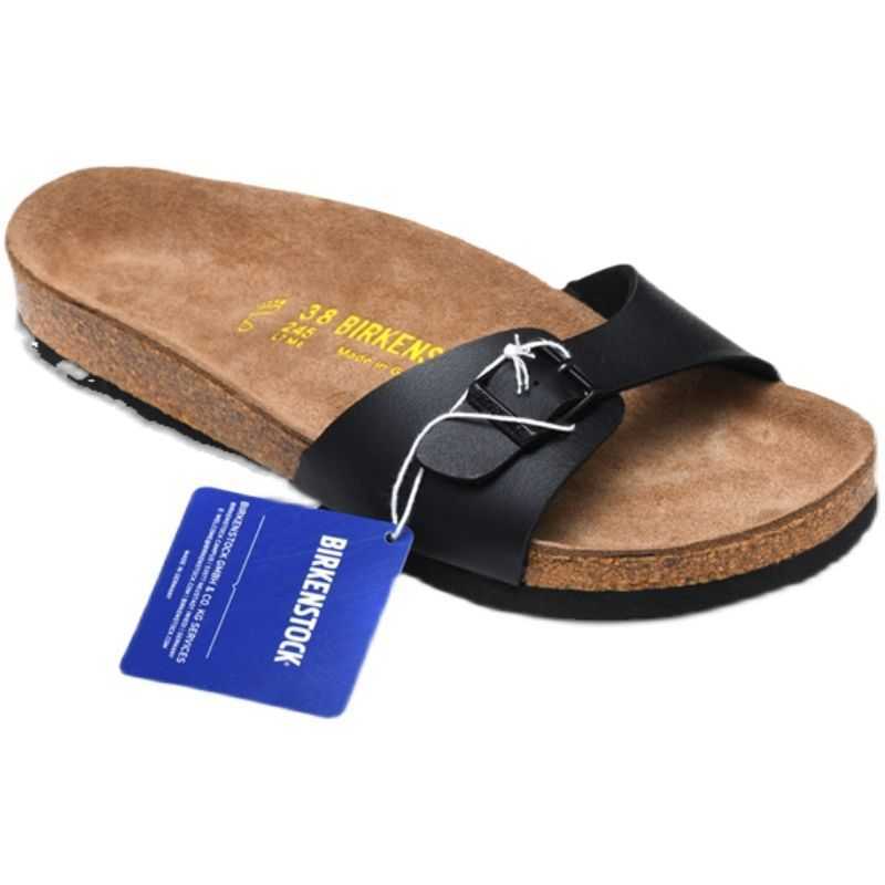 Lyxiga tofflor designer Birkinstocks Sandaler Tyskland Boken tofflor Madrid Boken Women's Shoes Cork Sandals Beach Shoes