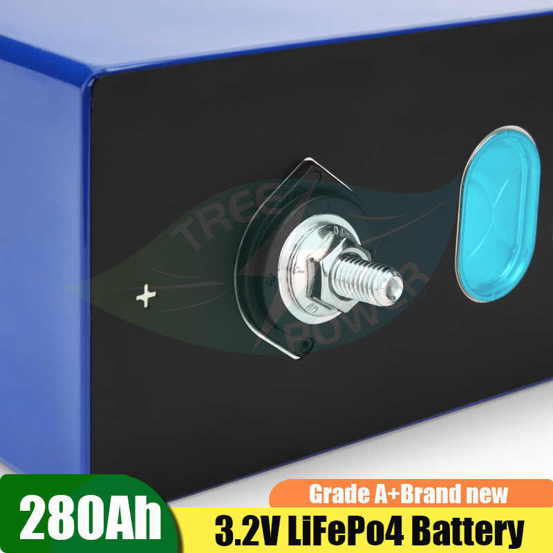NEW 3.2v 280ah Lifepo4 Rechargeable Battery Lithium Iron Phosphate Solar Cell 12v 24v Grade A Lifepo4 Cell