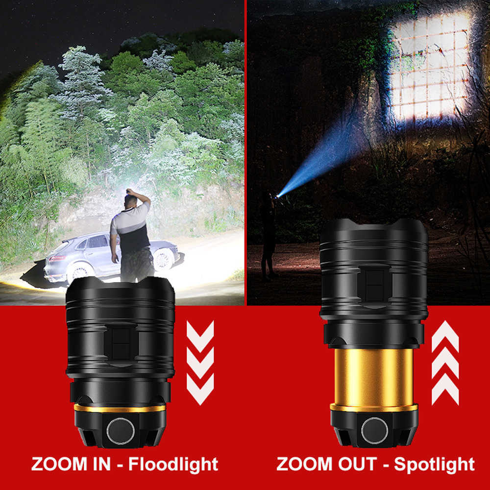 XHP360 36Core LED -koplamp USB 18650 Oplaadbare waterdichte camping zaklamp Zoombaar hoofd licht visserslicht