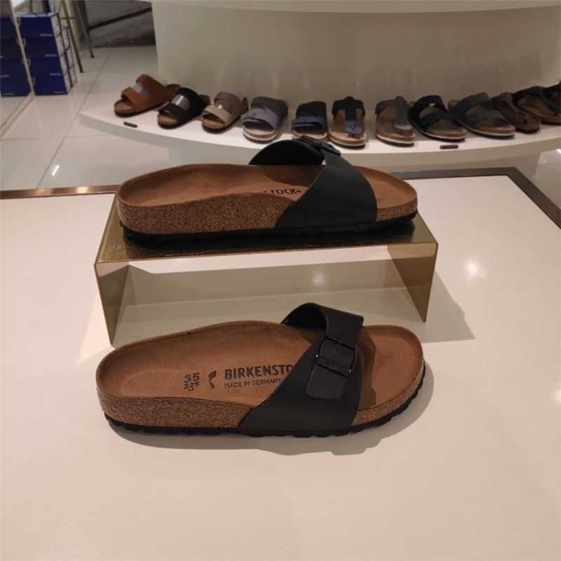 Designer Birkinstock tofflor Tyskland Boken Madrid Boken Women's Shoes Cork Sandaler Beach Shoes