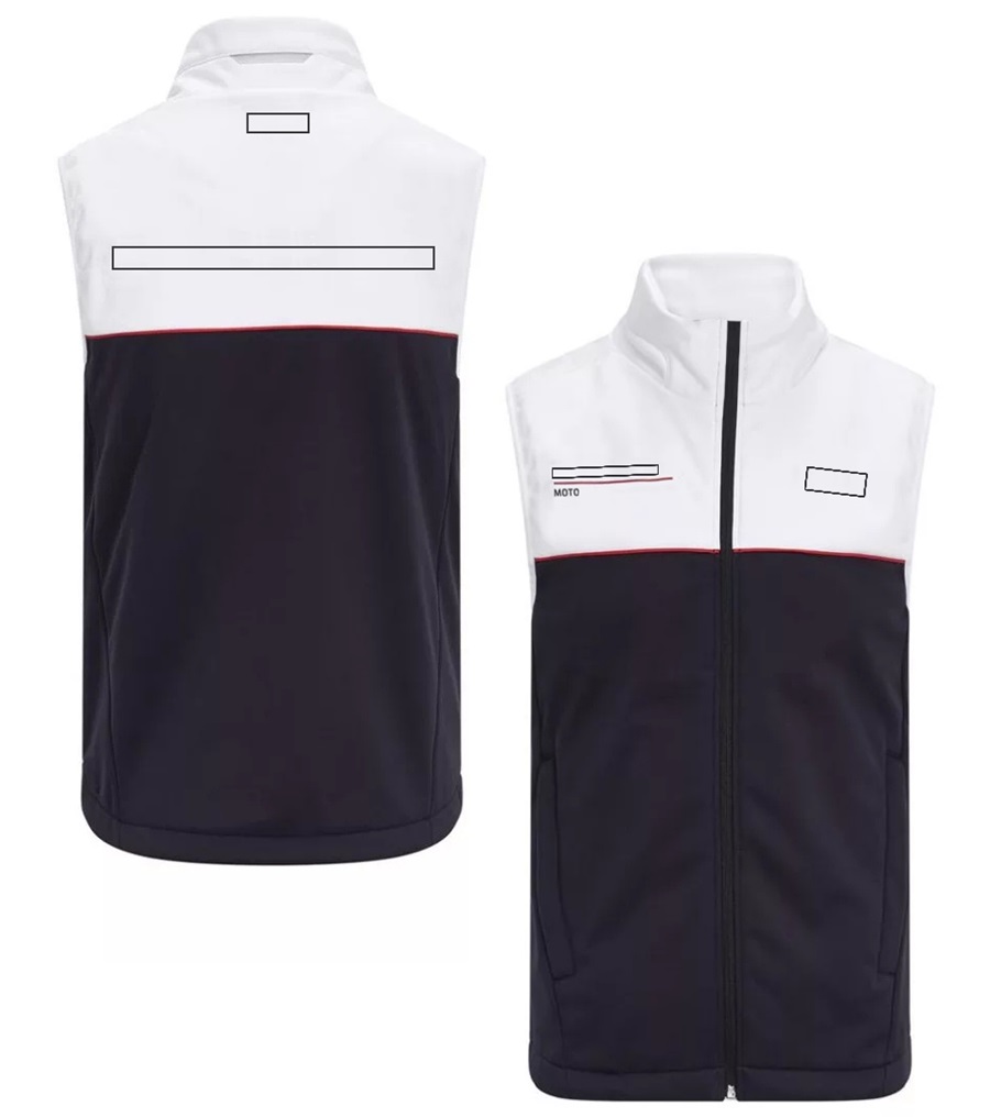 2024 Ny F1 Racing Vest Jackor Formel 1 Män och kvinnor ärmlös jacka Motorcykelcykel Cykling Varm vindtät Waistcoat undertröja Jersey