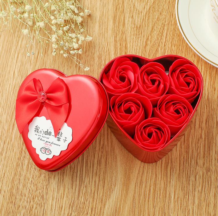 Valentines Day Gift Rose Soap Flowers Scented Bath Body Petal Foam Artificial Flower DIY Wreath Home Decoration SN4322