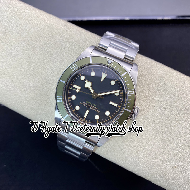ZF ZFA79230 ETA A2824 ZF2824 Automatic Mens Watch 41 -мм стальной корпус зеленый панель черный циферблат светящиеся маркеры из нержавеющее браслет 2023 Super Version Watches Watches