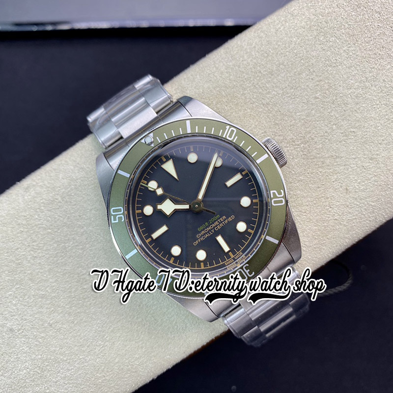 ZF ZFA79230 ETA A2824 ZF2824 Automatic Mens Watch 41 -мм стальной корпус зеленый панель черный циферблат светящиеся маркеры из нержавеющее браслет 2023 Super Version Watches Watches