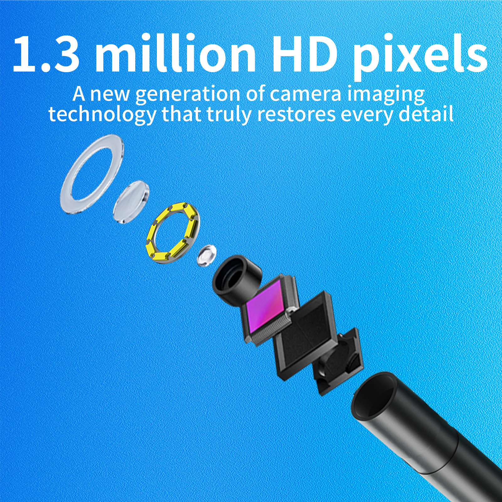 Yeni iOS Endoskop Kamerası 8mm Lens Mini Kamera 8 LED Muayene Kamerası