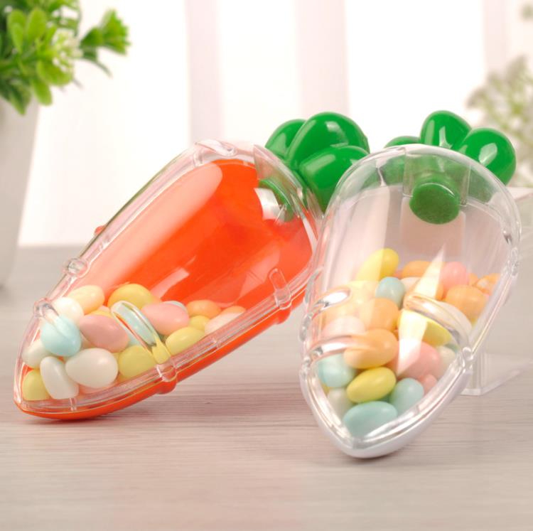 Happy Radish Favor Boxes Creative Carrot Candy Box Baby Birthday Wedding and Party Presentl￥dor Desktop Ornament SN4321