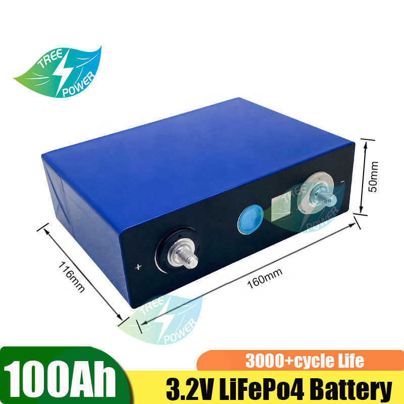 8 Stück 3,2 V 100 Ah LiFePO4 Phosphat Power Batterie für Elektrofahrzeug 12 V Solar wiederaufladbar