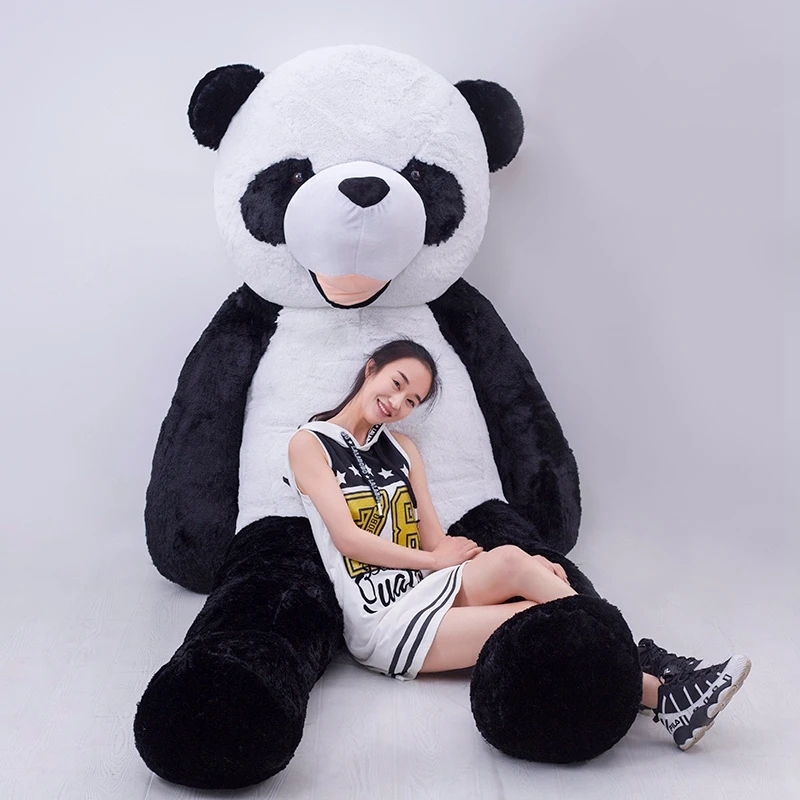 118inch Giant Panda Big Teddy Bear Skin Cover Ongevochte pluche speelgoed Gevulde dieren Panda Bear Skin speelgoed Kinderen Girls Love Gift Dy10151