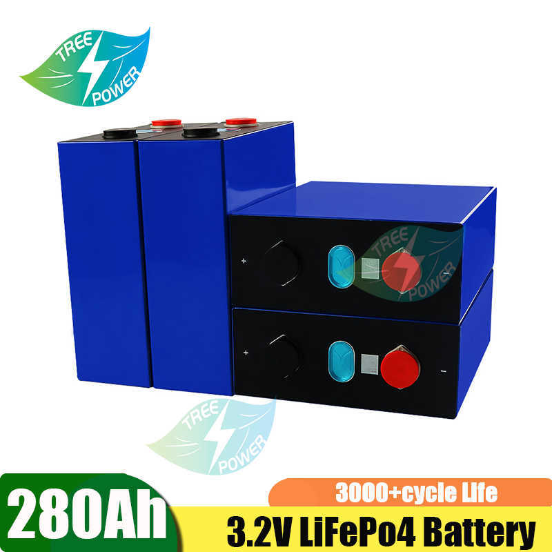 8 피스 3.2V 280AH LIFEPO4 프리즘 배터리 딥 사이클 리튬 이온 배터리 셀 12V 48V