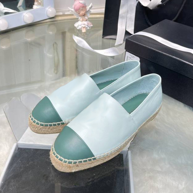 Fahion Summer Casual Loafers Ladies Flat Shoes 디자이너 Checkered 부드러운 가죽 Loafer Lazy Slip-On Half-On Half Slipper Fisherman Canvas Box Size35-40