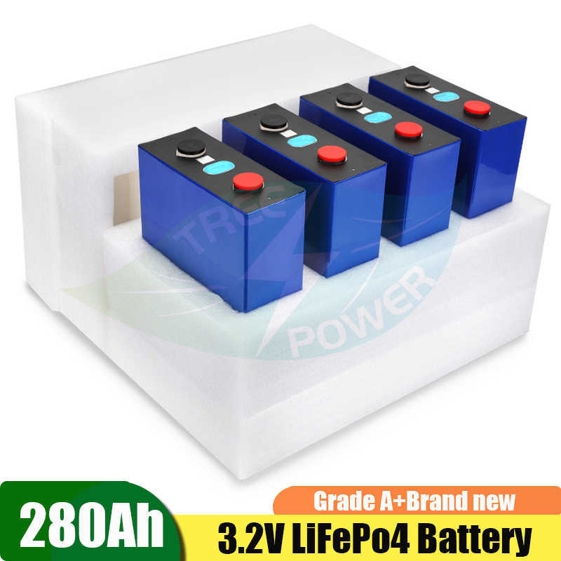 NEW 3.2v 280ah Lifepo4 Rechargeable Battery Lithium Iron Phosphate Solar Cell 12v 24v Grade A Lifepo4 Cell