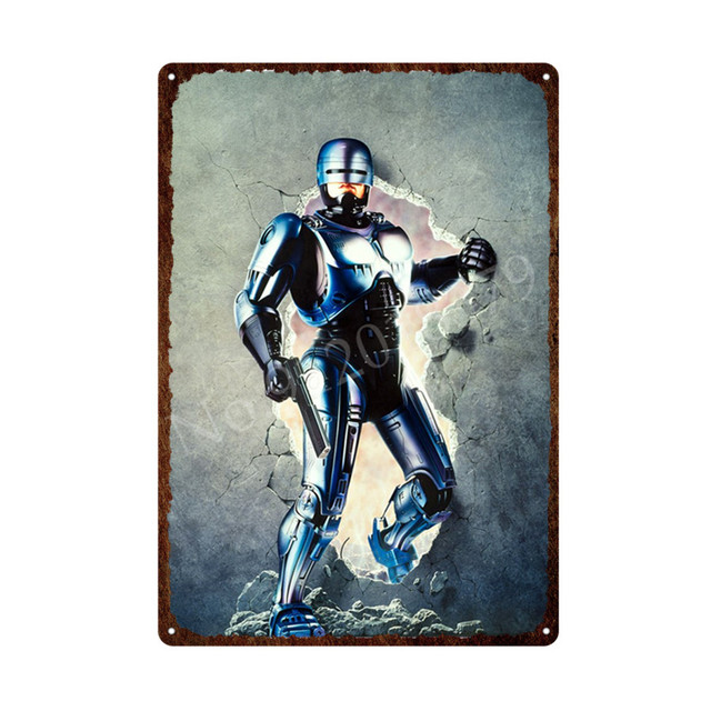 Machine Warrior Movie Poster Tin Plate Vintage Decor Metal Sign Retro Fer Peinture Metal Plaque Home Bar Man Cave Garage personnalisé Decor taille 30X20CM w02