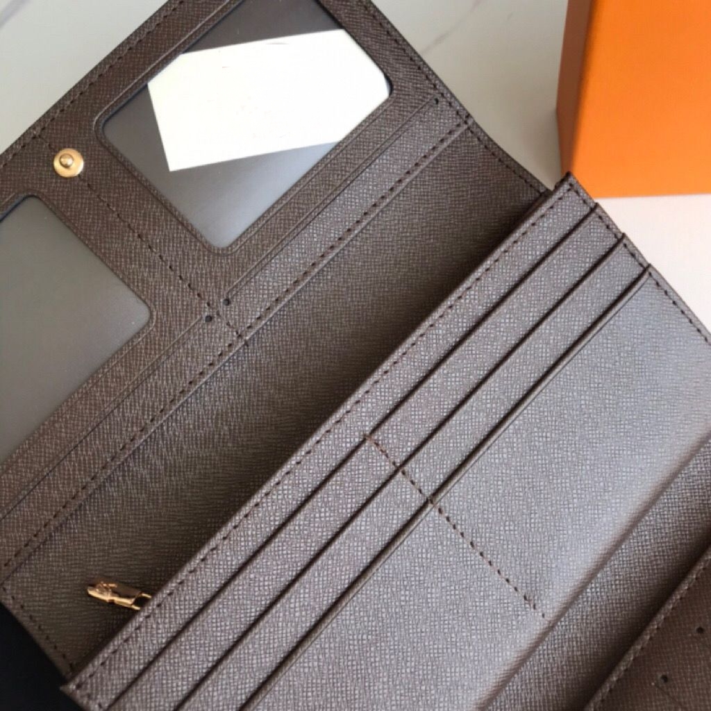 Luxury Designer Letter Unisex Wallet Classic Brand Large Capacity Buckle Multi-card Folding Long Wallets Lattice Business Casual Men's Clutch Bags Women Coin Purses