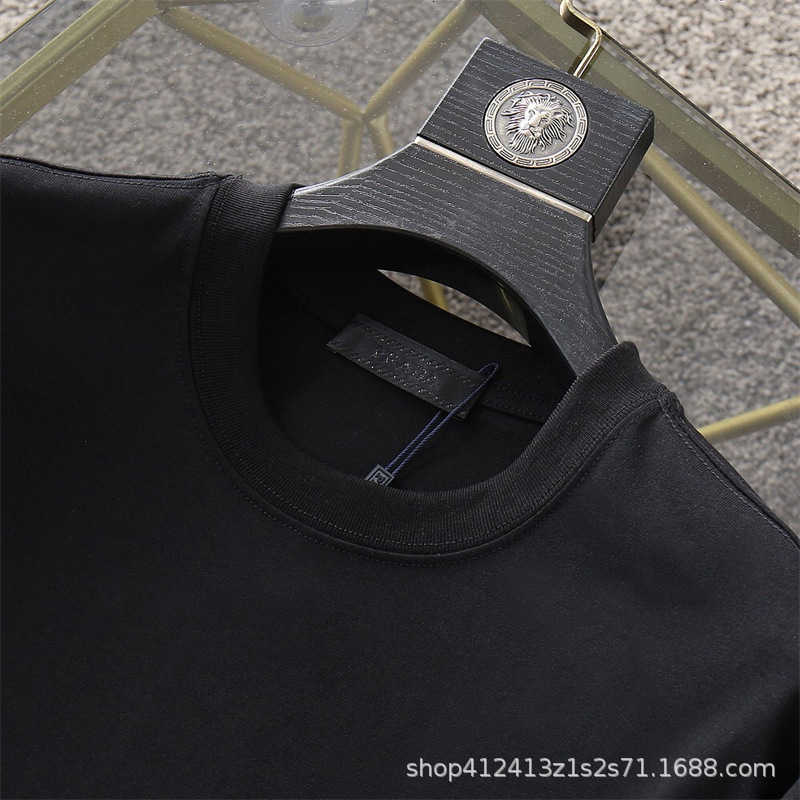 Camisetas para hombre, diseño de triángulo, etiqueta de hierro, manga corta, libro simple para hombre, cuello redondo, tendencia 2023, camiseta 7LJS